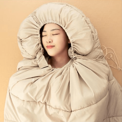 Sac de couchage - HikingSleepingbag™ - Marron Clair - Camping - facile.com