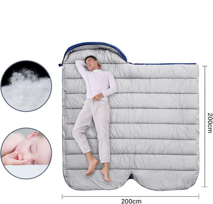 Sac de couchage - HikingSleepingbag™ - Bleu marine - Camping - facile.com